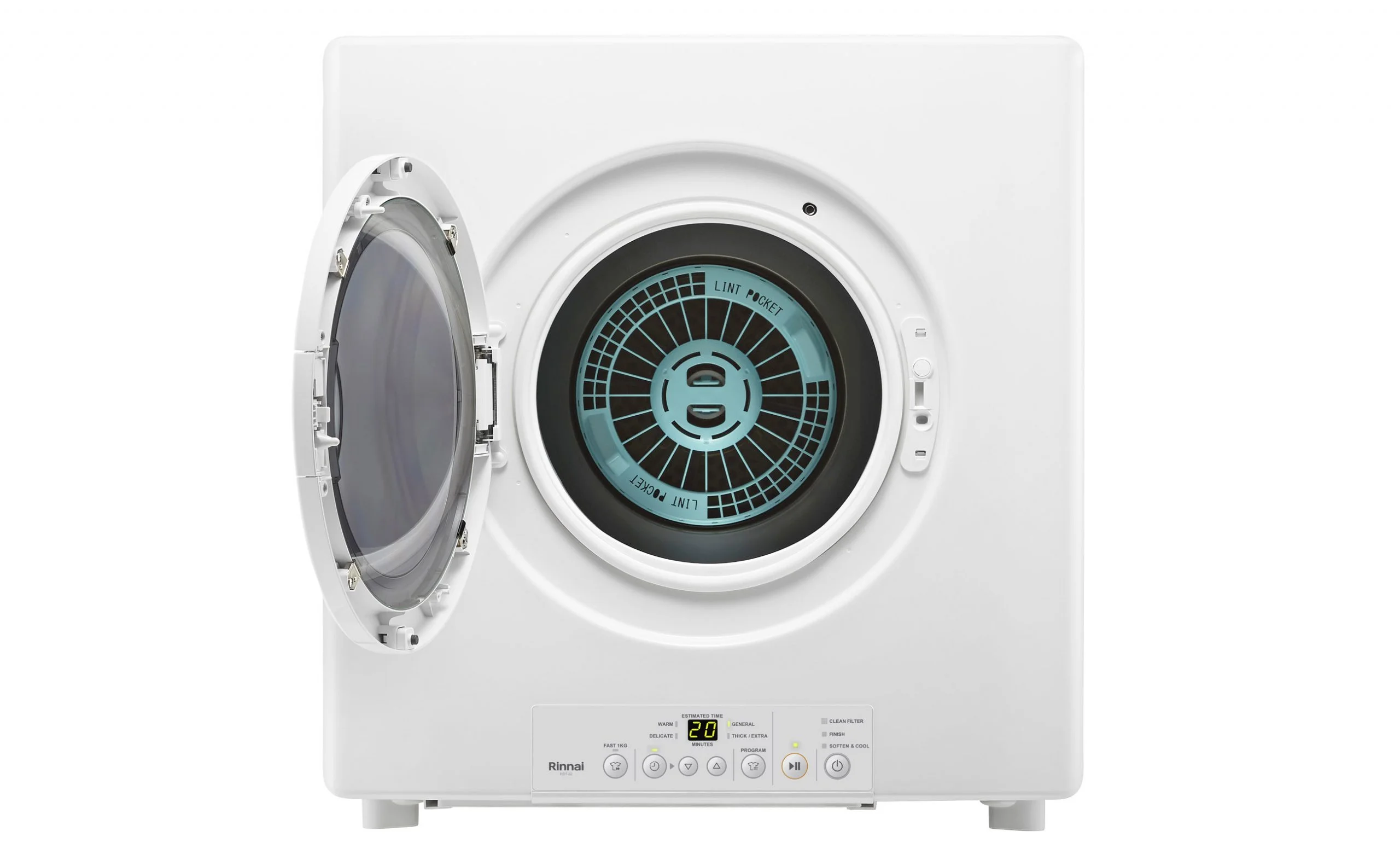 Rinnai-Dry-Soft�-Gas-Dryer-New-Version-Door-Open-Contoured-Front-scaled